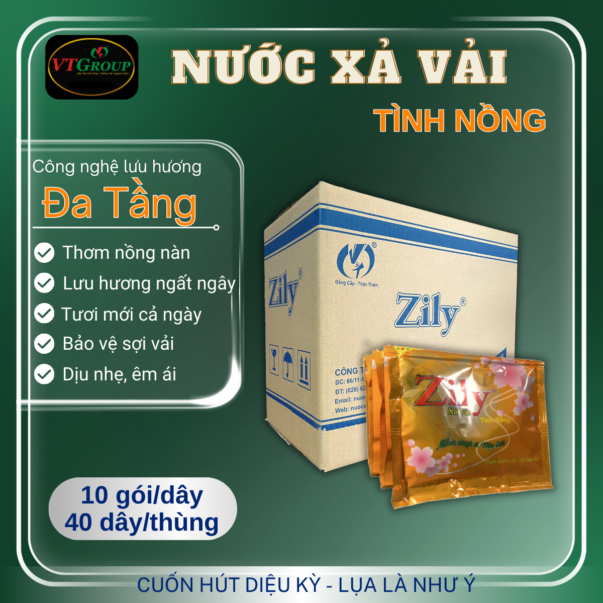 Nước Xả Vải Zily - 40 Dây / Thùng