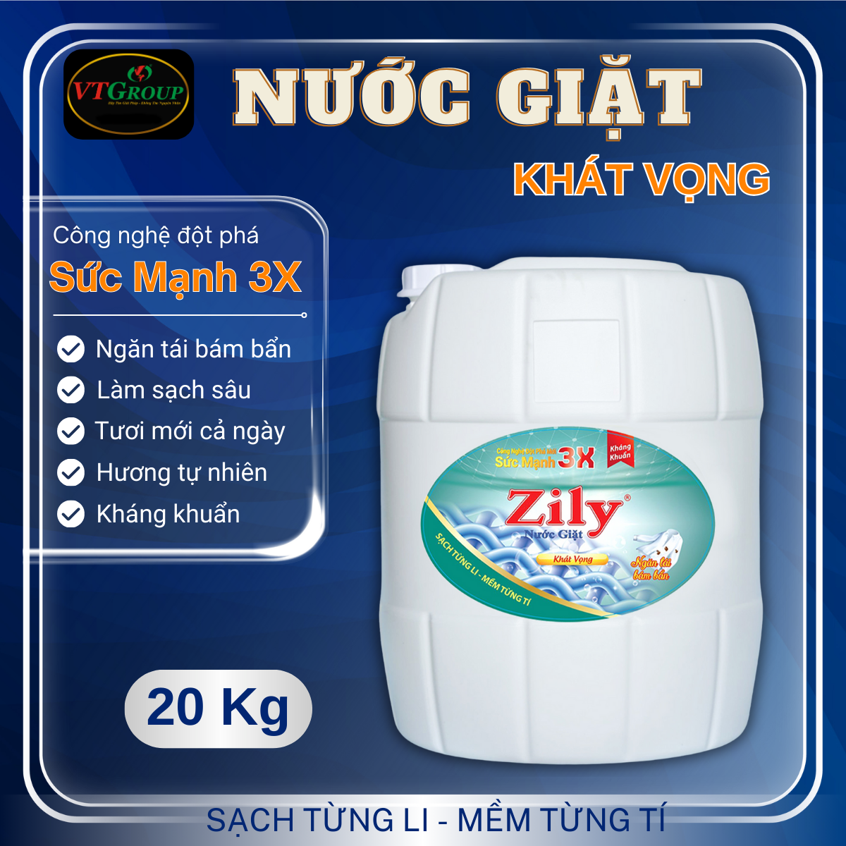 Nước Giặt Zily 20 Kg
