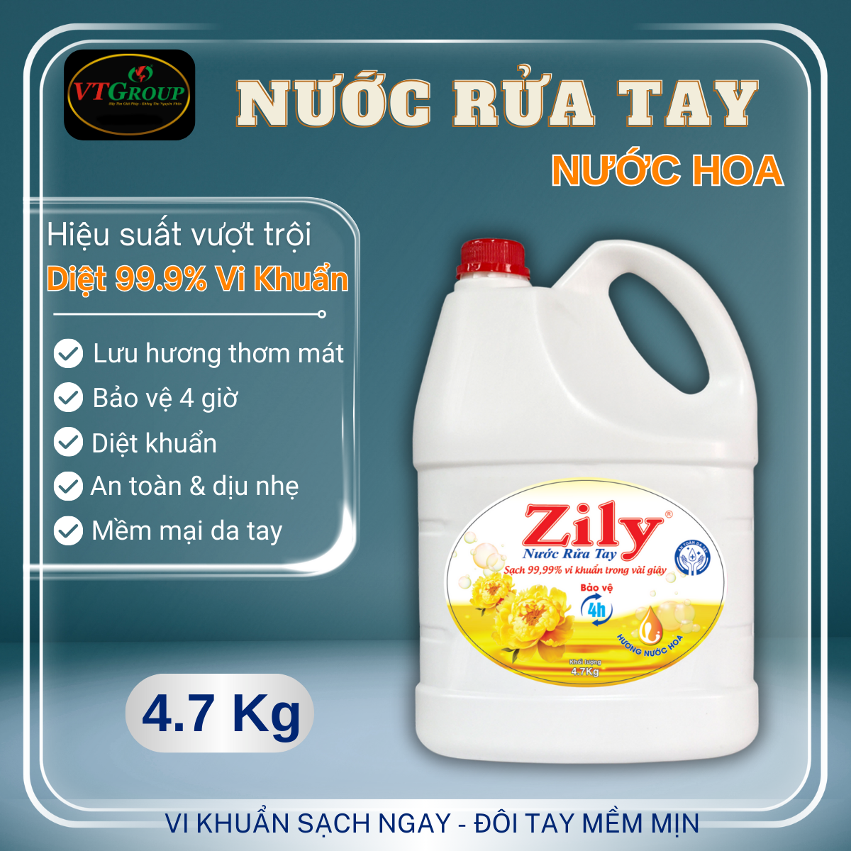 Nước Rửa Tay Zily 4.7Kg