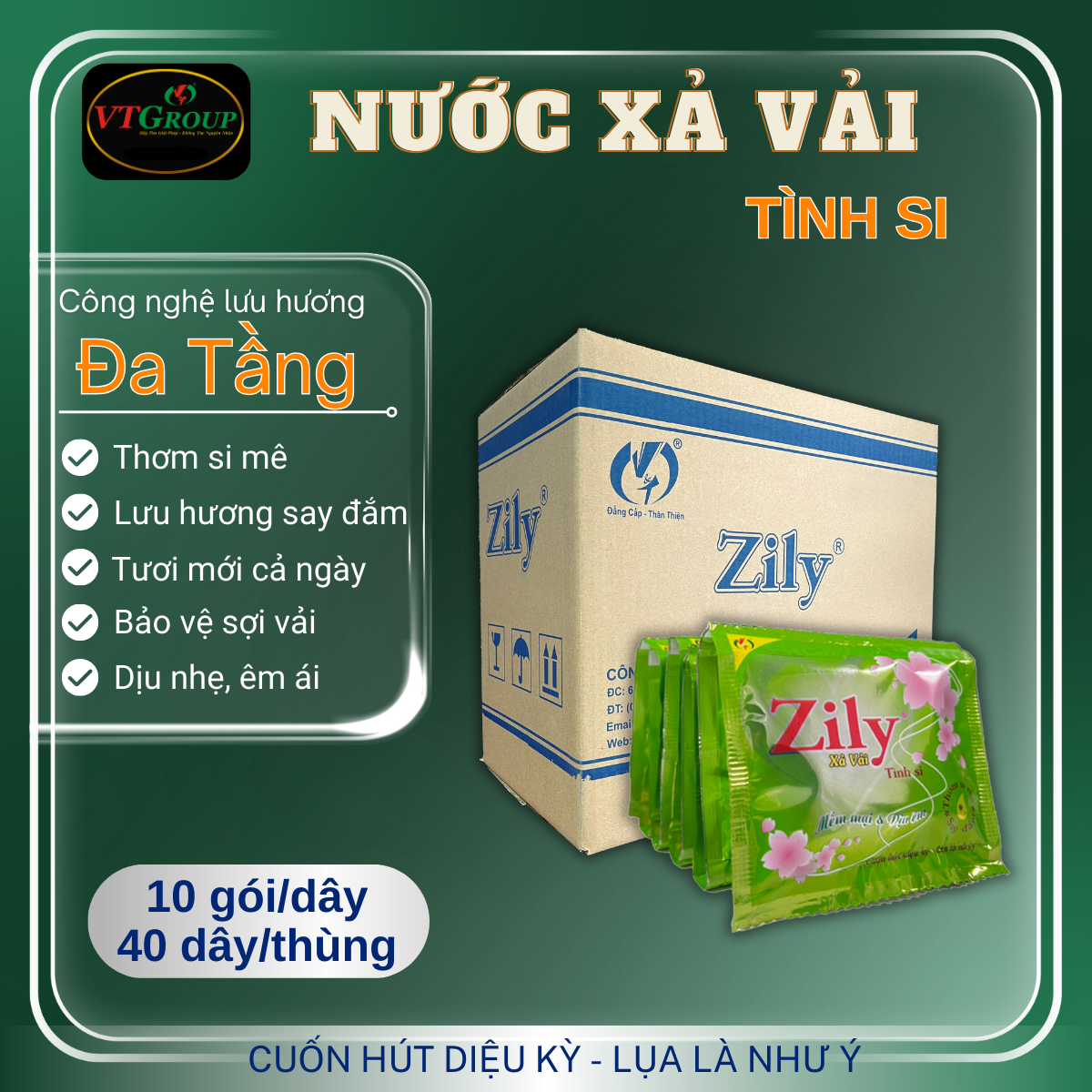 Nước Xả Vải Zily - 40 Dây / Thùng