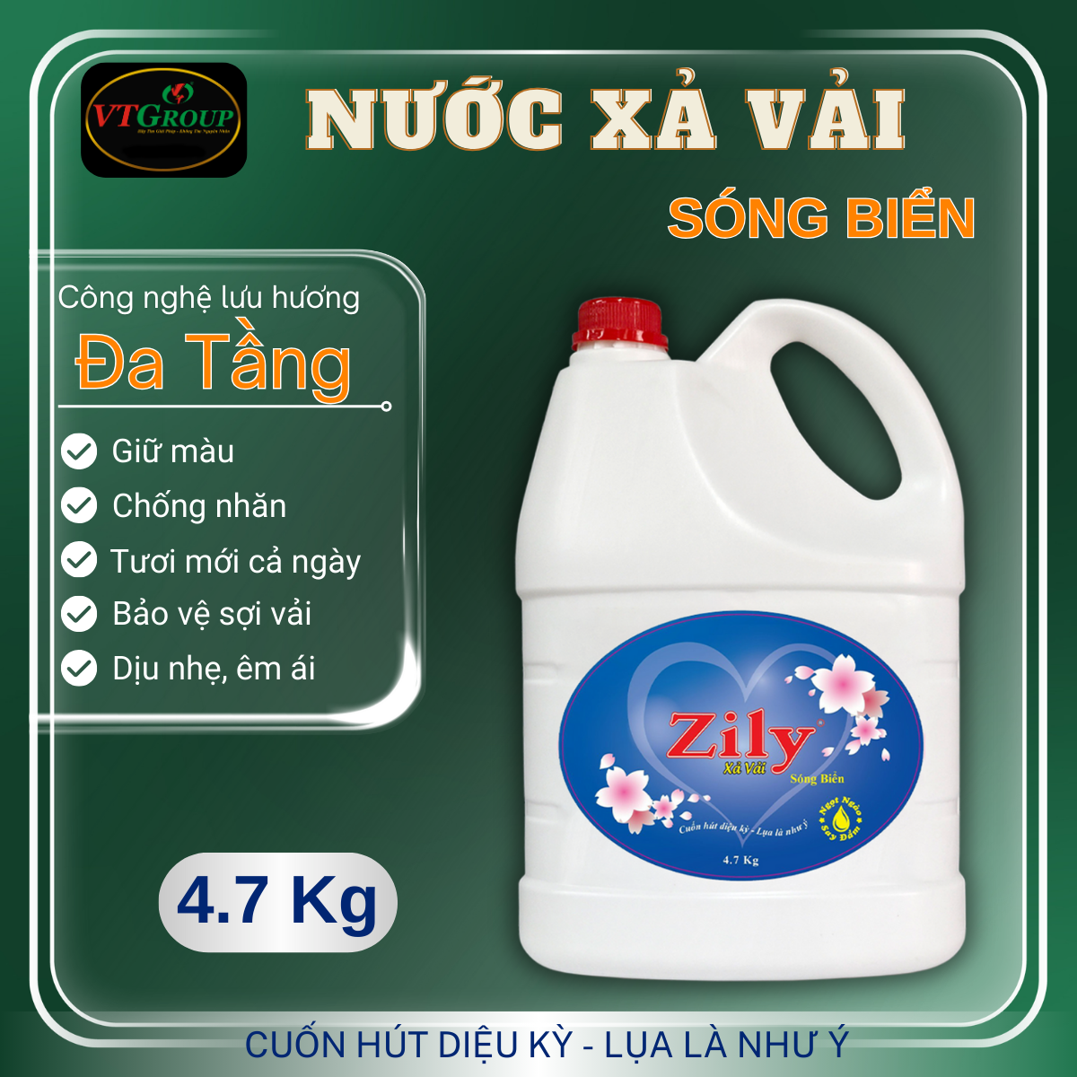 Khuyến Mãi Nước Xả Vải Zily 4.7 kg