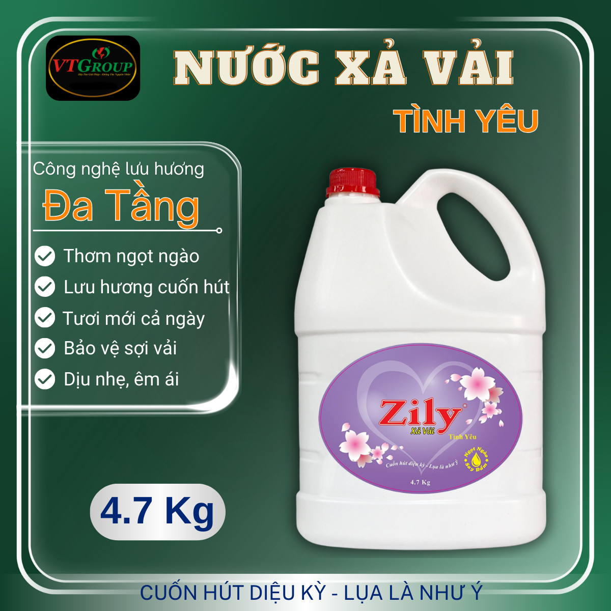 Khuyến Mãi Nước Xả Vải Zily 4.7 kg