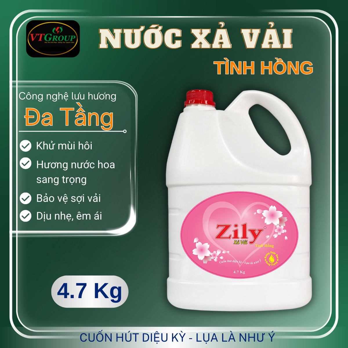 Khuyến Mãi Nước Xả Vải Zily 4.7 kg