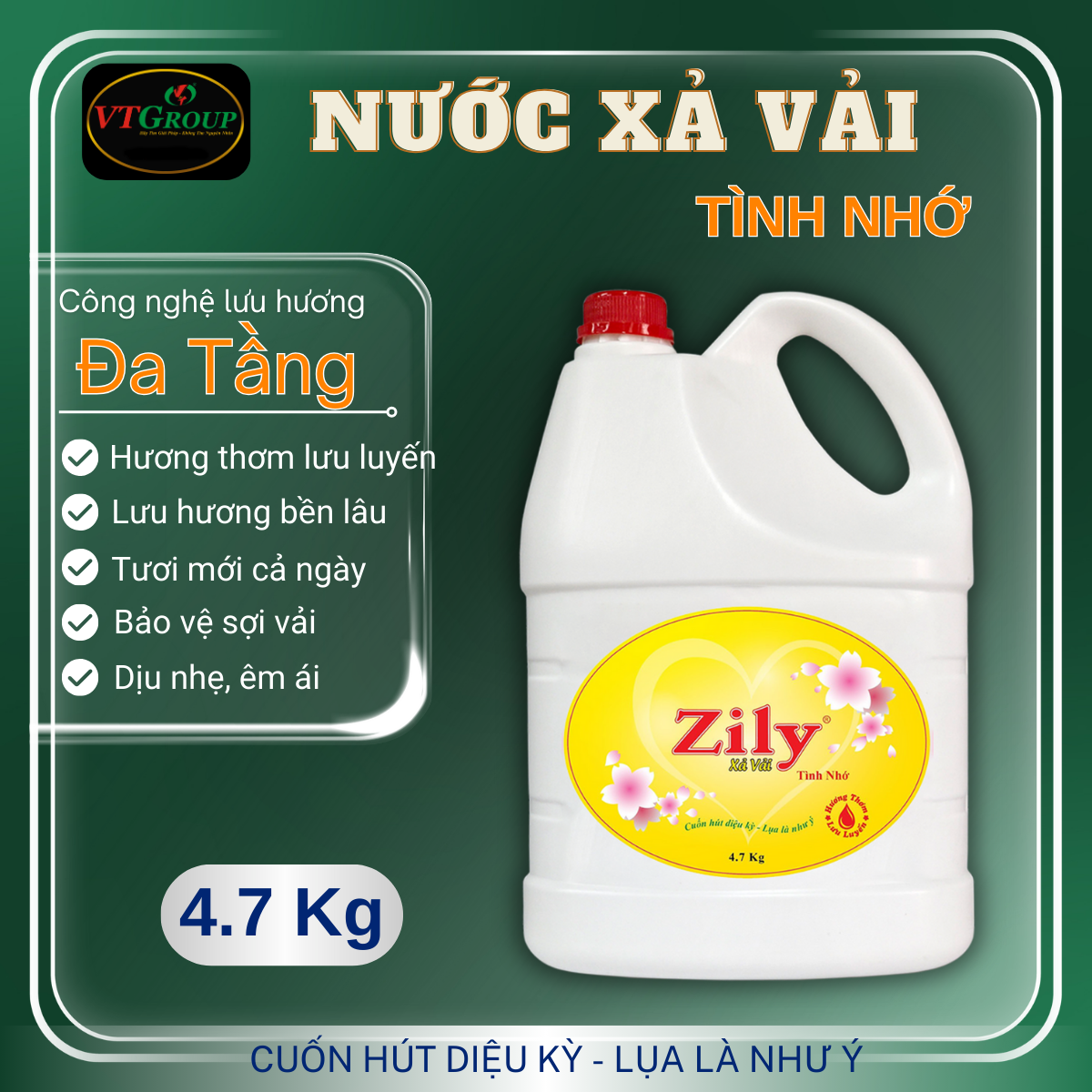 Khuyến Mãi Nước Xả Vải Zily 4.7 kg