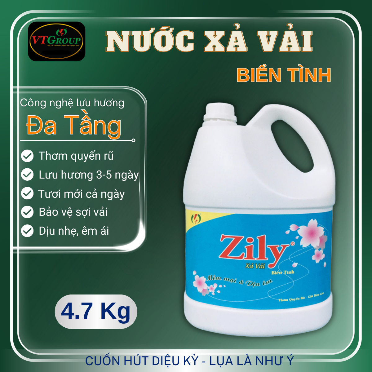 Khuyến Mãi Nước Xả Vải Zily 4.7 kg