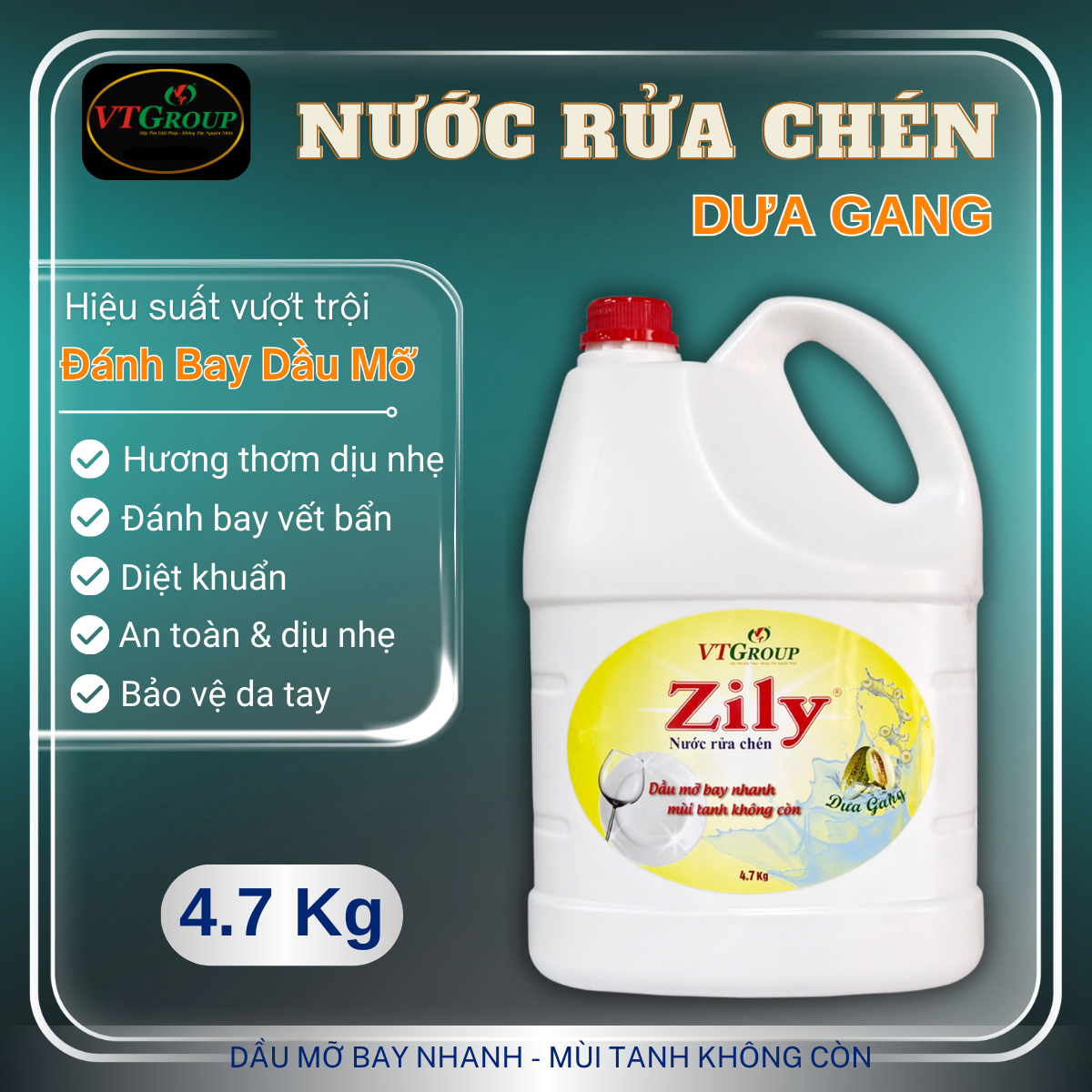 Khuyến Mãi Nước Rửa Chén Zily 4.7Kg