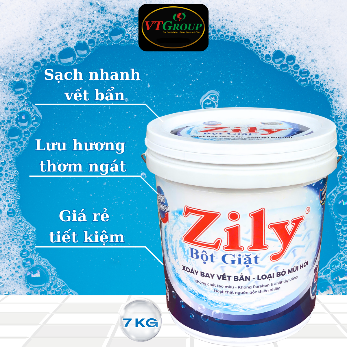 Bột Giặt Zily Hương Nước Hoa Xô 7 Kg