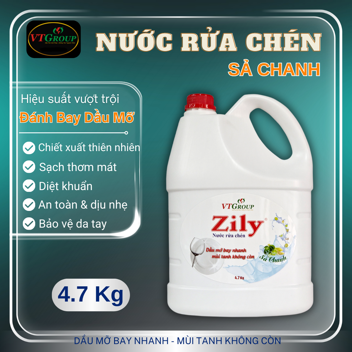 Khuyến Mãi Nước Rửa Chén Zily 4.7Kg