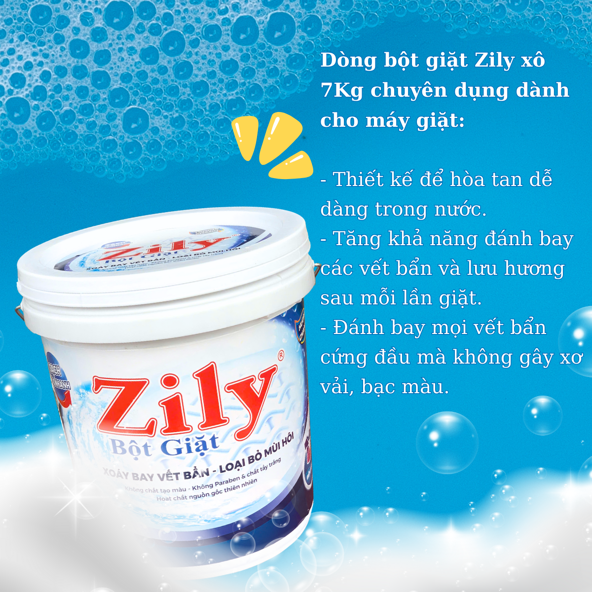 Bột Giặt Zily Hương Nước Hoa Xô 7 Kg