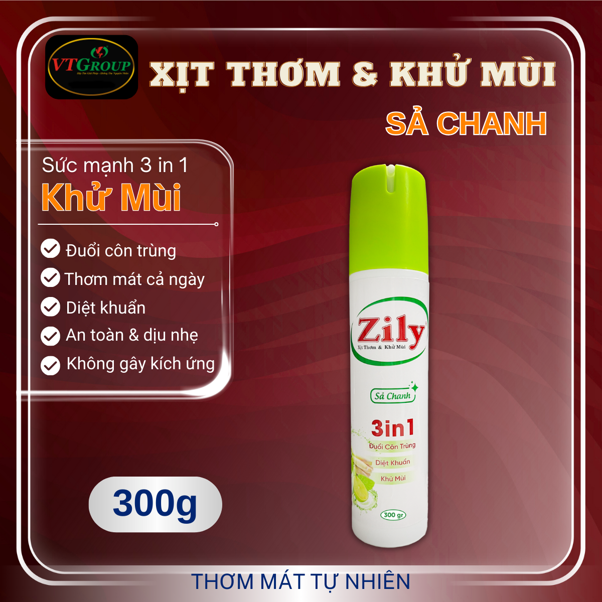 Khuyến Mãi Xịt Thơm & Khử Mùi Zily 300g
