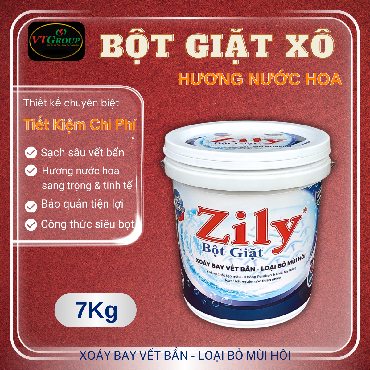 Bột Giặt Zily Hương Nước Hoa Xô 7 Kg