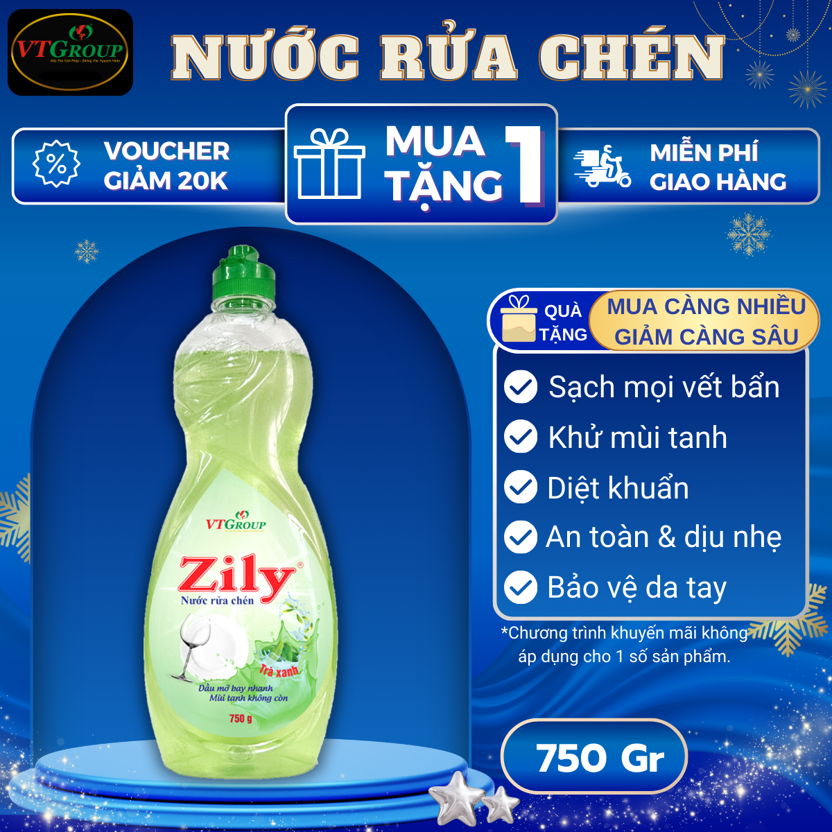 Nước Rửa Chén Zily 750g