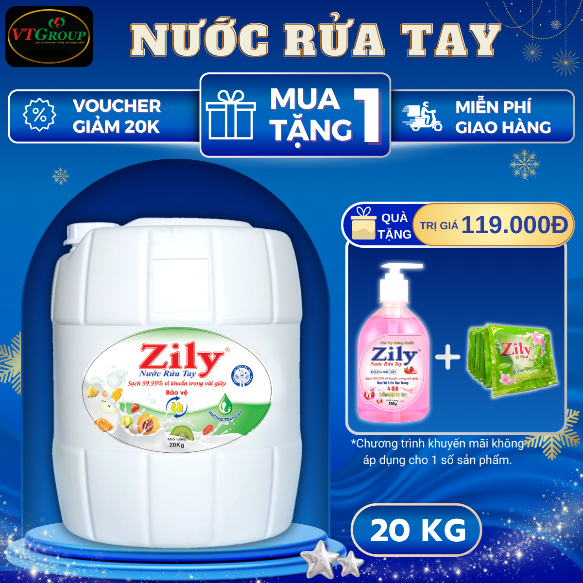 Nước Rửa Tay Zily 20 kg