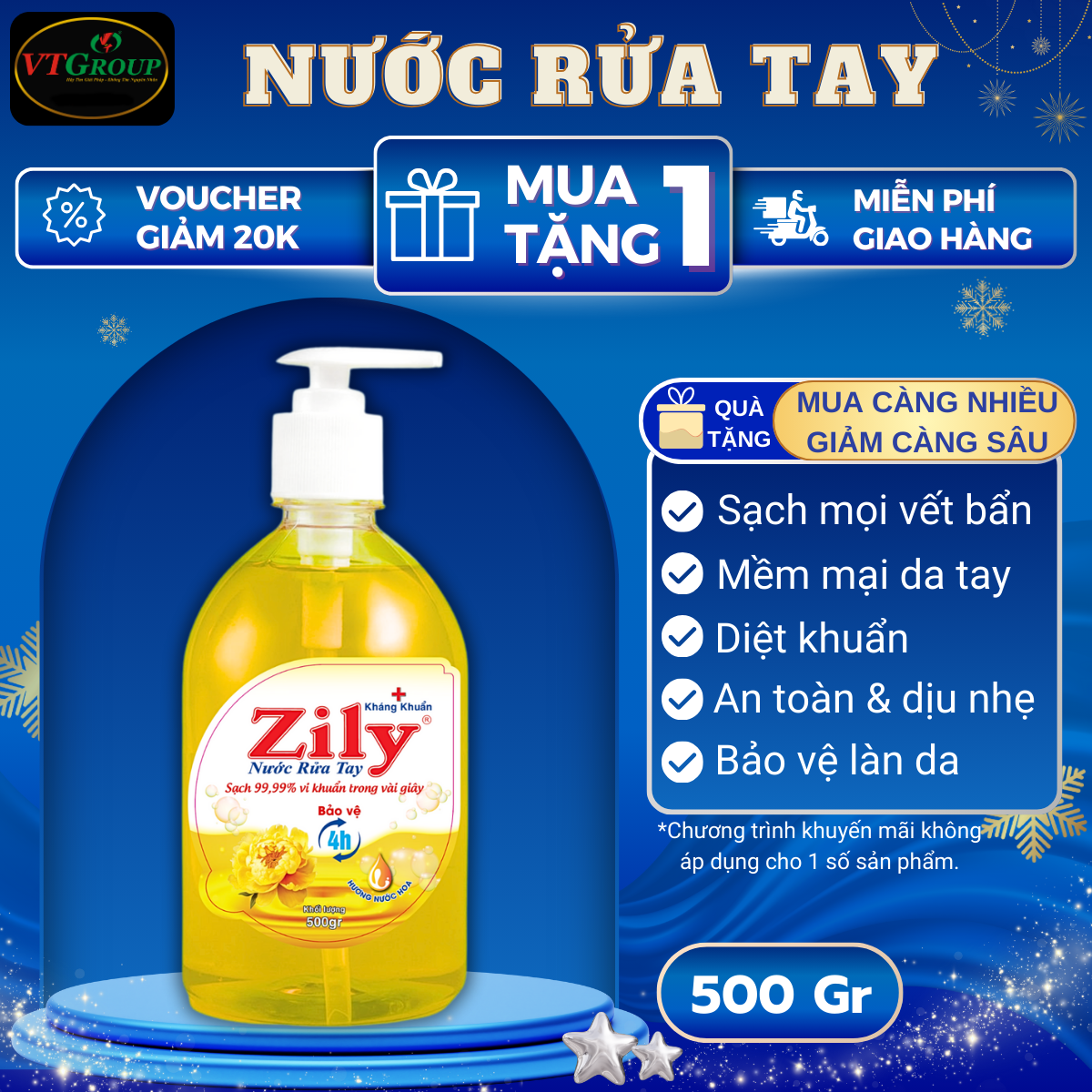 Nước Rửa Tay Zily 500g