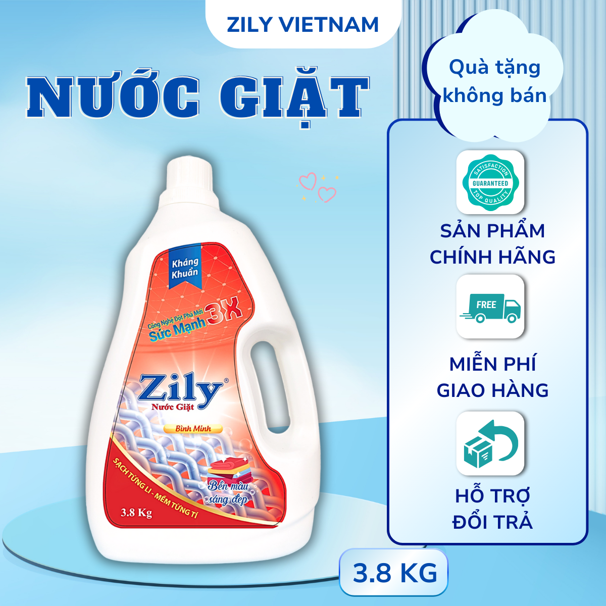 Khuyến Mãi Nước Giặt Zily 3.8kg