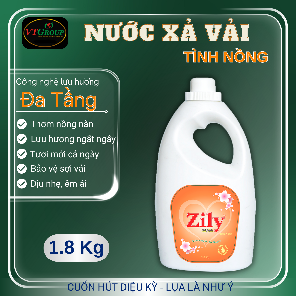 Nước Xả Vải Zily 1.8 kg