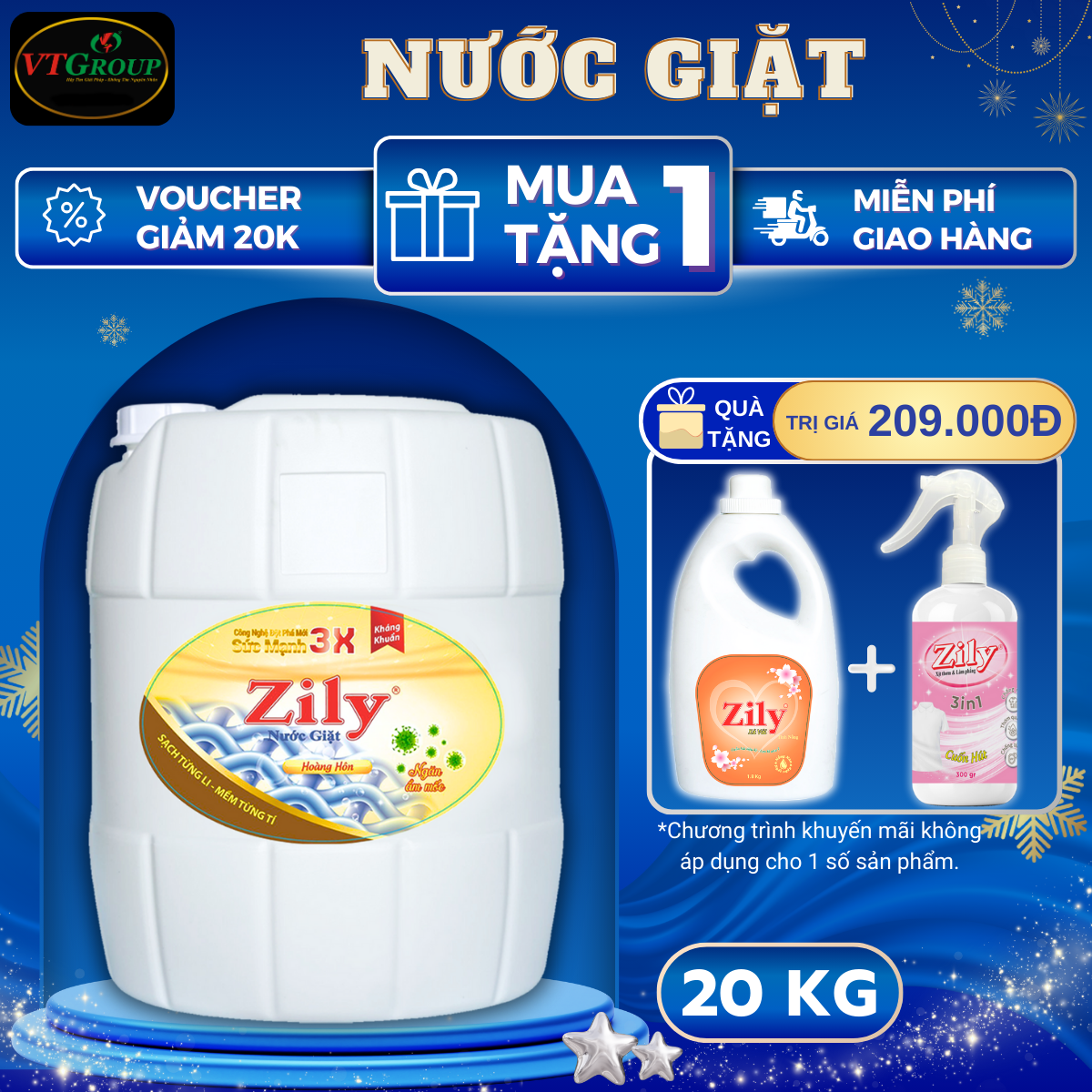 Nước Giặt Zily 20 Kg