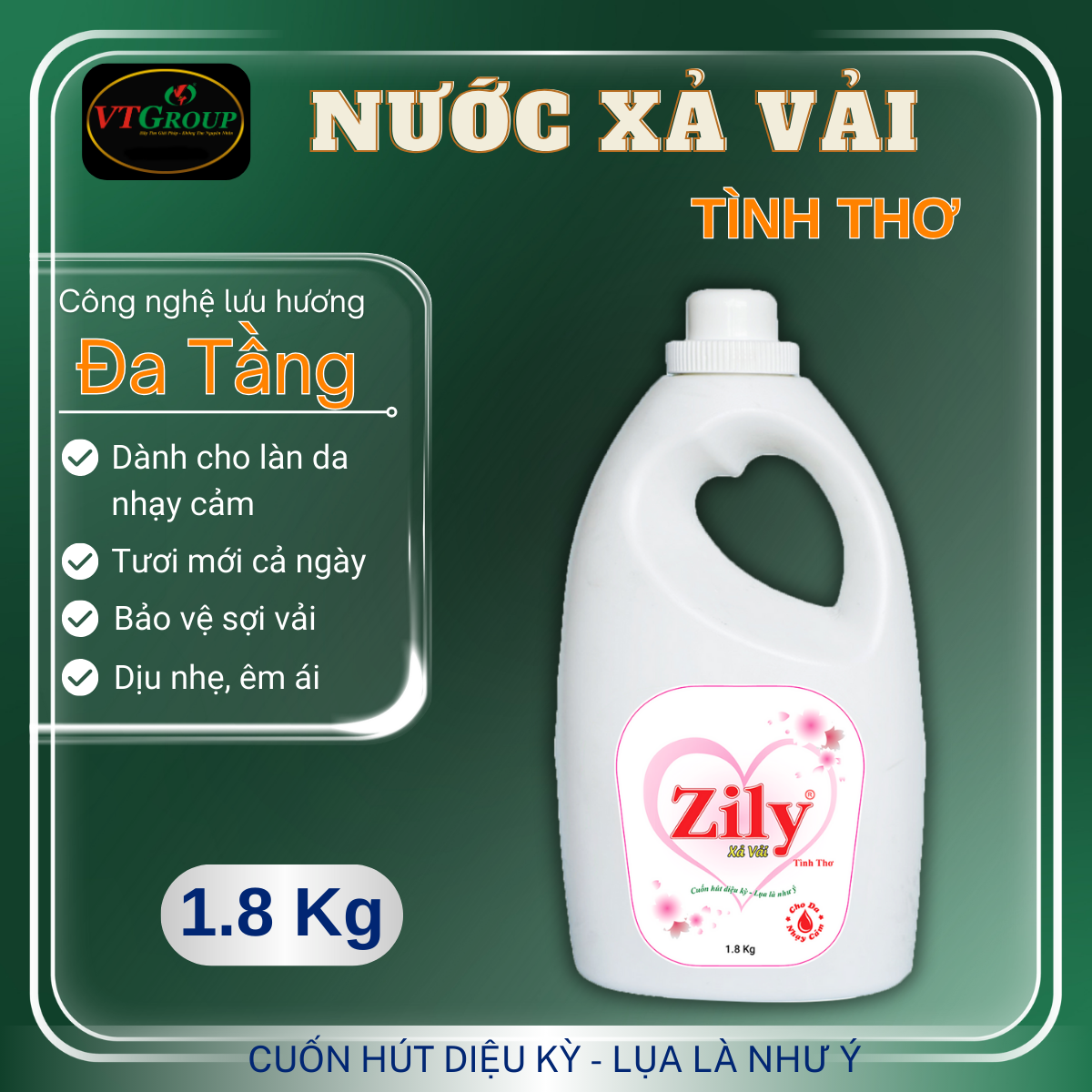 Nước Xả Vải Zily 1.8 kg