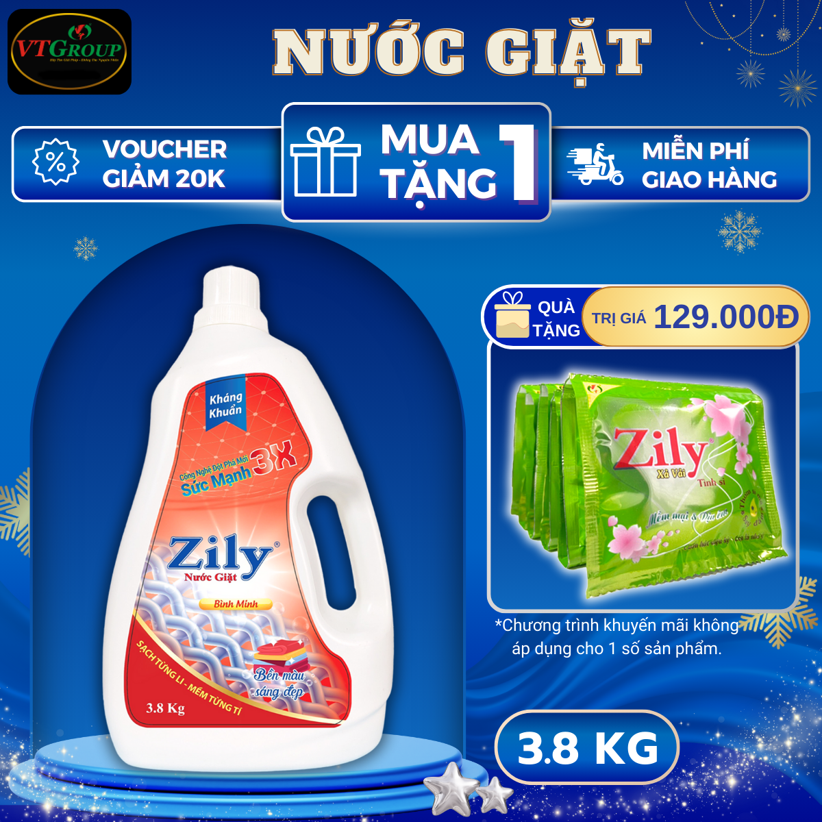 Nước Giặt Zily 3.8 Kg
