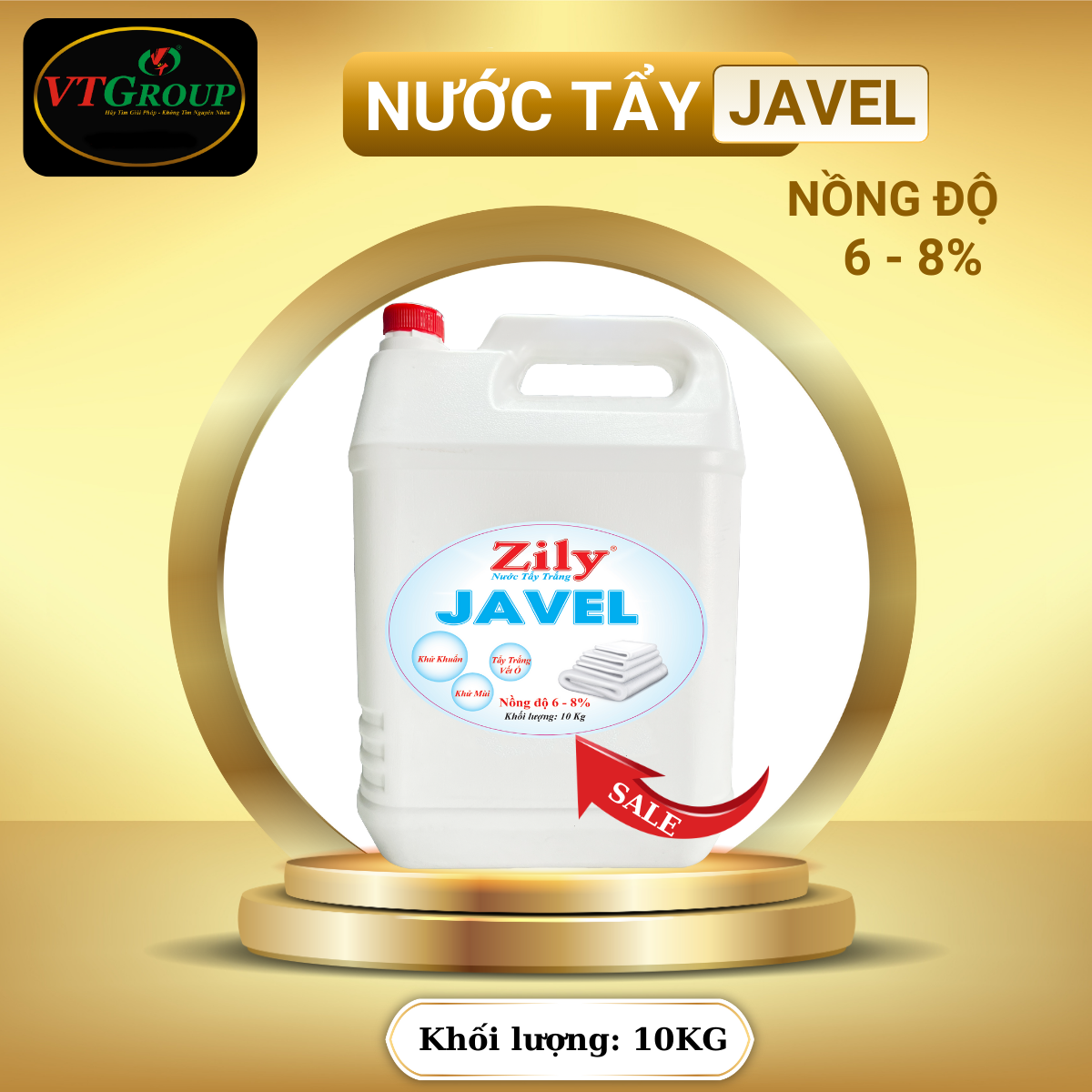 Nước Tẩy Trắng Javel Zily 10 Kg