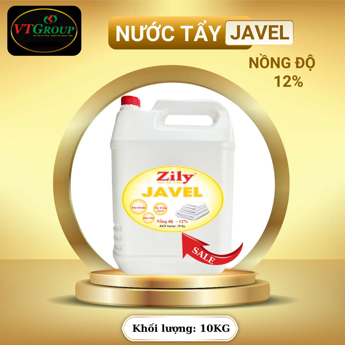 Nước Tẩy Trắng Javel Zily 10 Kg
