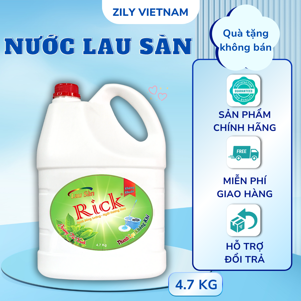 Khuyến Mãi Lau Sàn Rick 4.7 kg