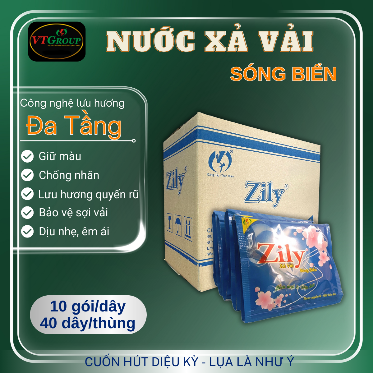 Nước Xả Vải Zily - 40 Dây / Thùng