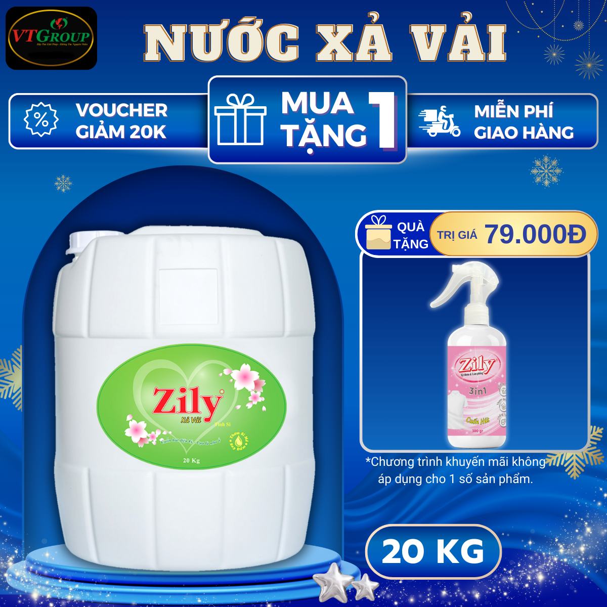Nước Xả Vải Zily 20 Kg