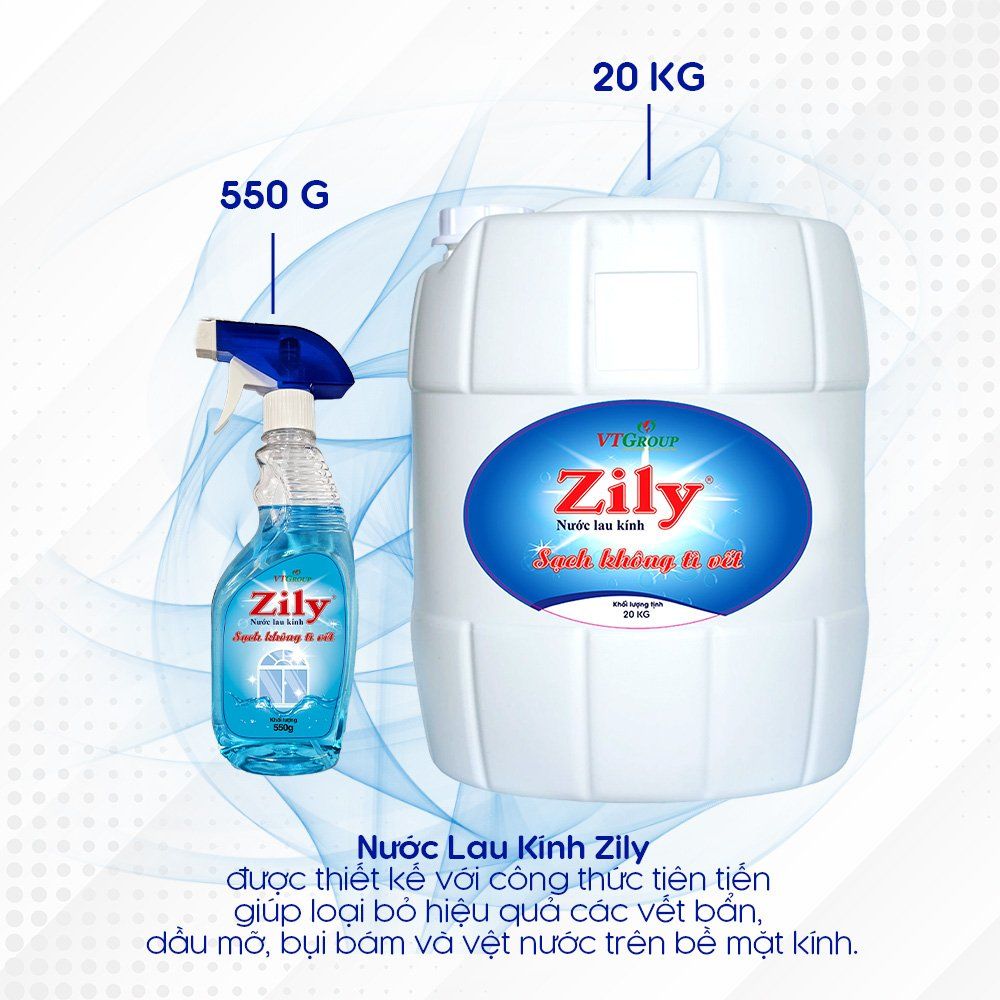 Nước Lau Kính Zily 550g - 24 Chai/ Thùng