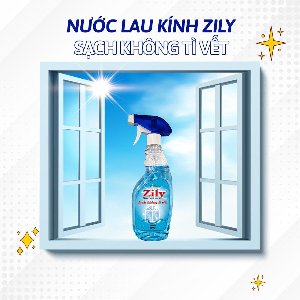 Nước Lau Kính Zily 550g - 24 Chai/ Thùng