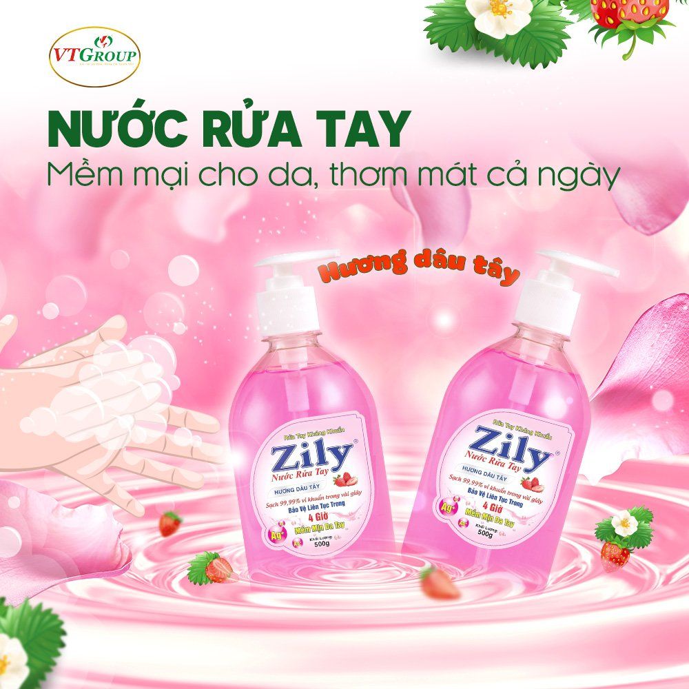 Nước Rửa Tay Zily 500g - 24 Chai/ Thùng
