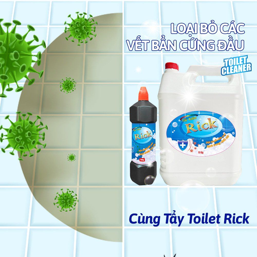 Nước Tẩy Toilet Rick Can 9Kg - 2 Can / Thùng
