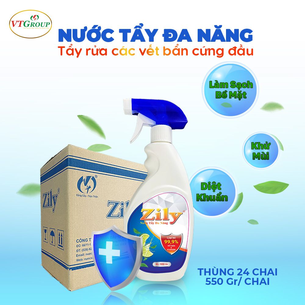 Nước Tẩy Đa Năng Zily 550g - 24 Chai/Thùng
