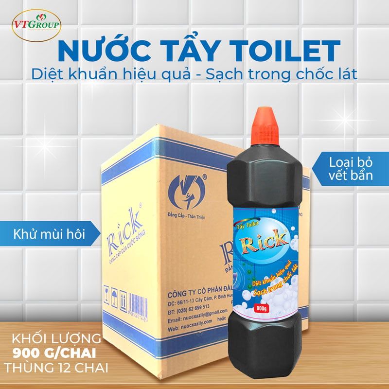 Nước Tẩy Toilet Rick Chai 900g - 12 Chai / Thùng