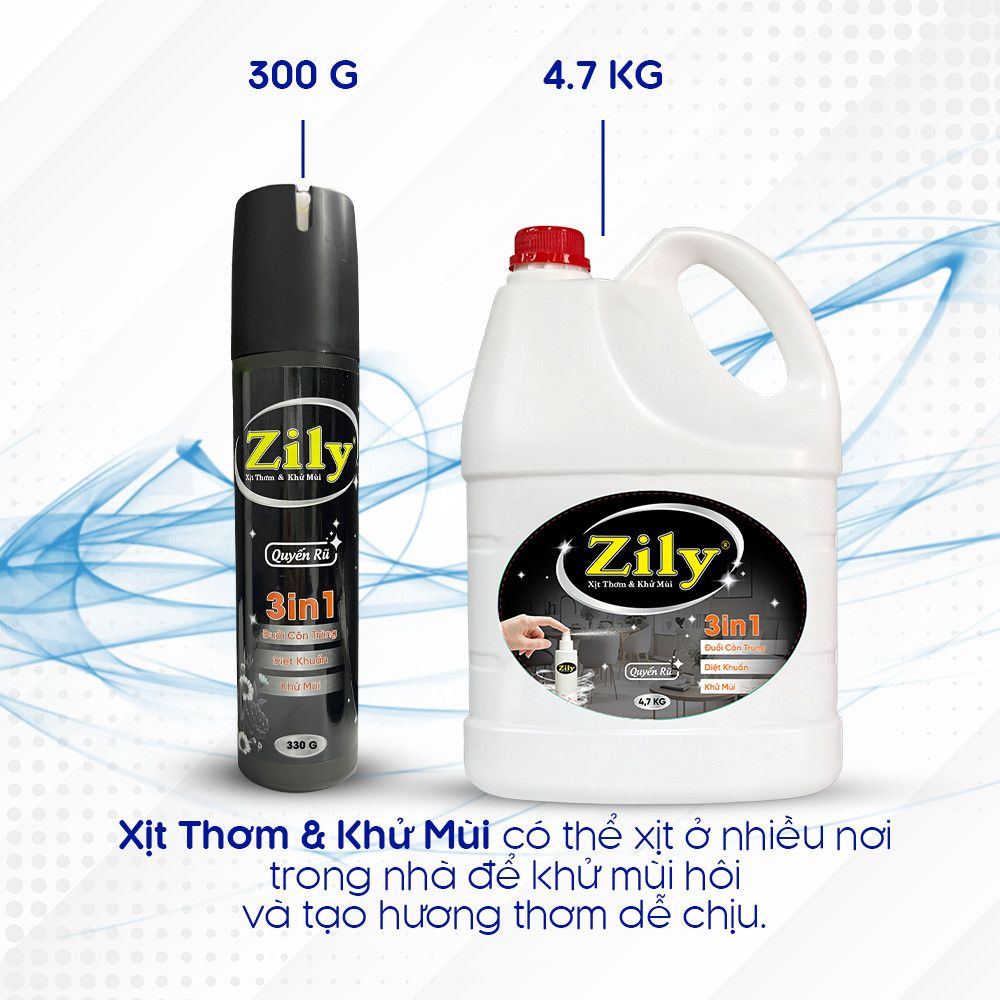Xịt Thơm & Khử Mùi Zily 300g