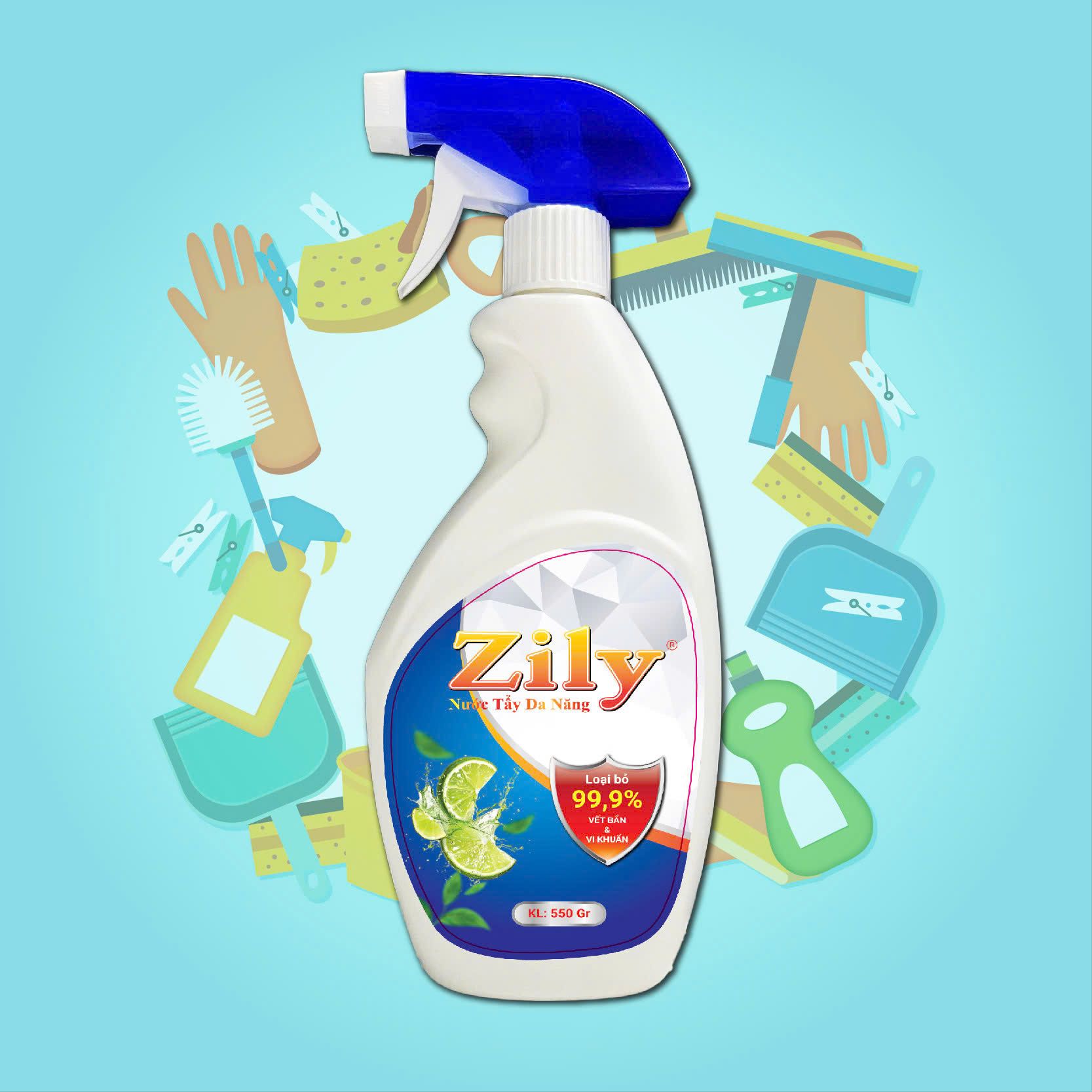 Nước Tẩy Đa Năng Zily 550g