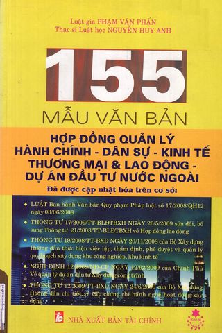 155 mẫu văn bản hợp đồng quản lý hành chính - dân sự - kinh tế