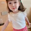 Áo thun gân viền ren dễ thương cho bé gái AGB16904