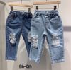 Quần jeans dài wash rách QGB16793