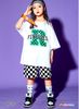 Set caro áo form hiphop chữ R dễ thương cho bé trai & bé gái BXG392
