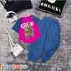 Set áo gấu COCHI quần jeans bo ống dễ thương cho bé gái BGB123734 (PHOM NHỎ)