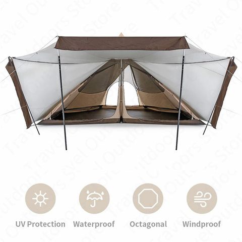 Lều Glamping 5-8 người bát giác kim tự tháp Naturehike Octagon Pyramid NH20ZP014