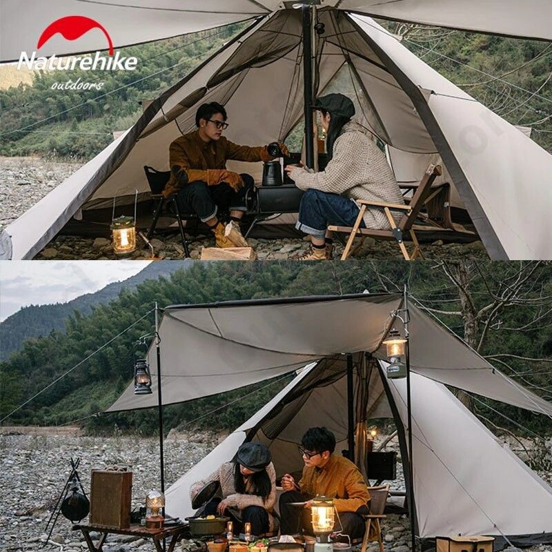 Lều Glamping 5-8 người bát giác kim tự tháp Naturehike Octagon Pyramid NH20ZP014