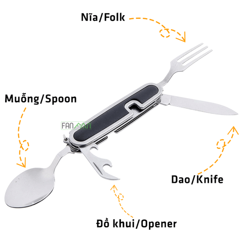 Bộ dao muỗng nĩa dã ngoại Coghlans Camper's Knife 8252