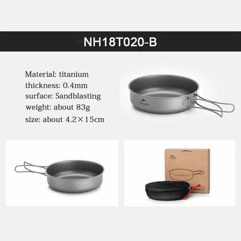 Chảo Dã Ngoại Titanium Naturehike 15cm TJP02 NH18T020-B