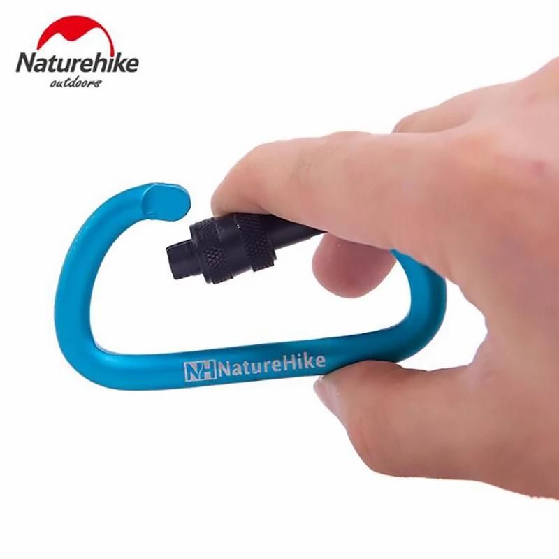 MÓC NHÔM CARABINER KHOÁ VẶN NATUREHIKE 8CM NH15A008-D