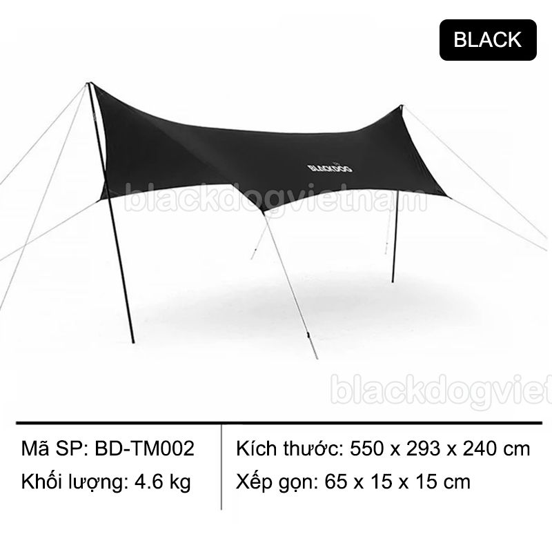 Bộ tăng Glamping lục giác PU Blackdog BD-TM002