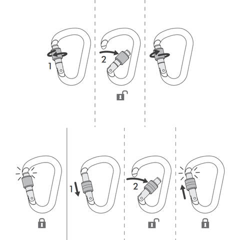 Móc Khóa Carabiner Tiện lợi Climbing Tech PILLAR SG Khóa Xoay (screwgate) 2C46300 WBC