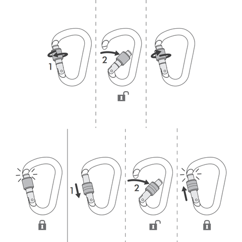 MÓC KHÓA CARABINER LEO NÚI CLIMBING TECHNOLOGY NIMBLE SG KHÓA XOAY (SCREWGATE) - 2C44202WFB