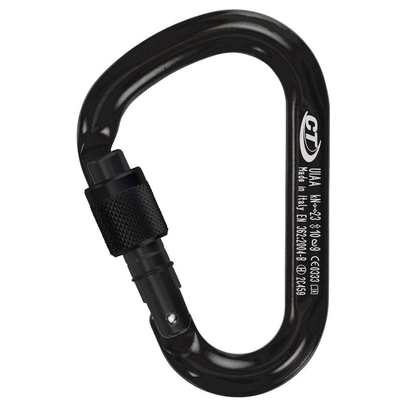 Móc Khóa Carabiner Climbing Tech SNAPPY 2C45900 XZD SG Đen Khóa Xoay(screwgate) - 2C45900 XZD